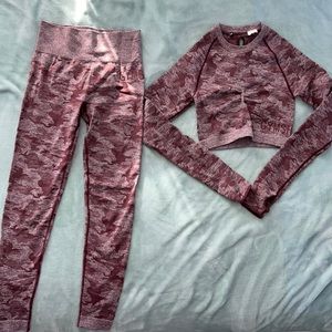 Gymshark Camo Seamless top and leggings